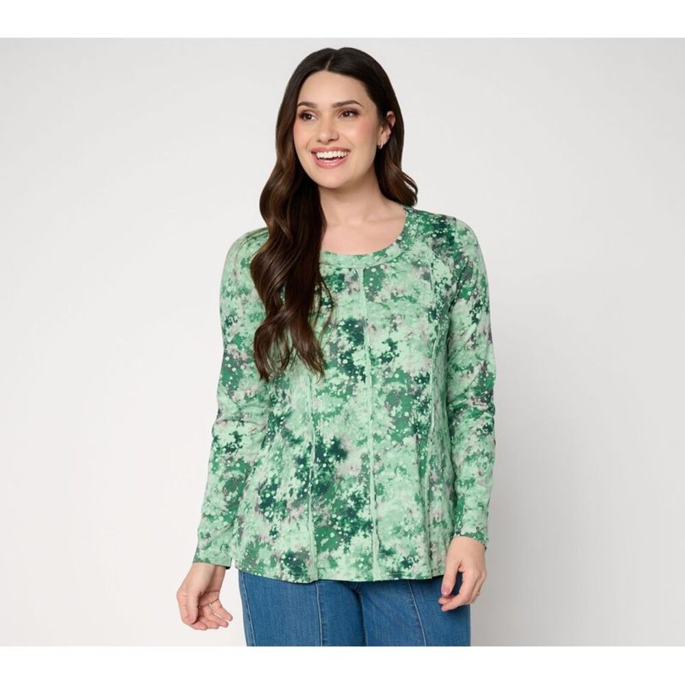 LOGO by Lori Goldstein Women's Top Sz L Make Your Selection: Green A733710